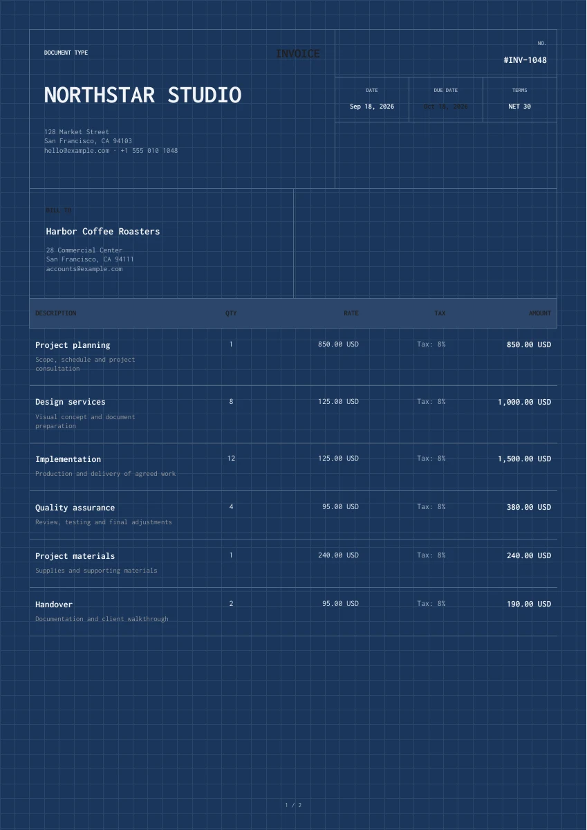 Industrial — Preview ng layout