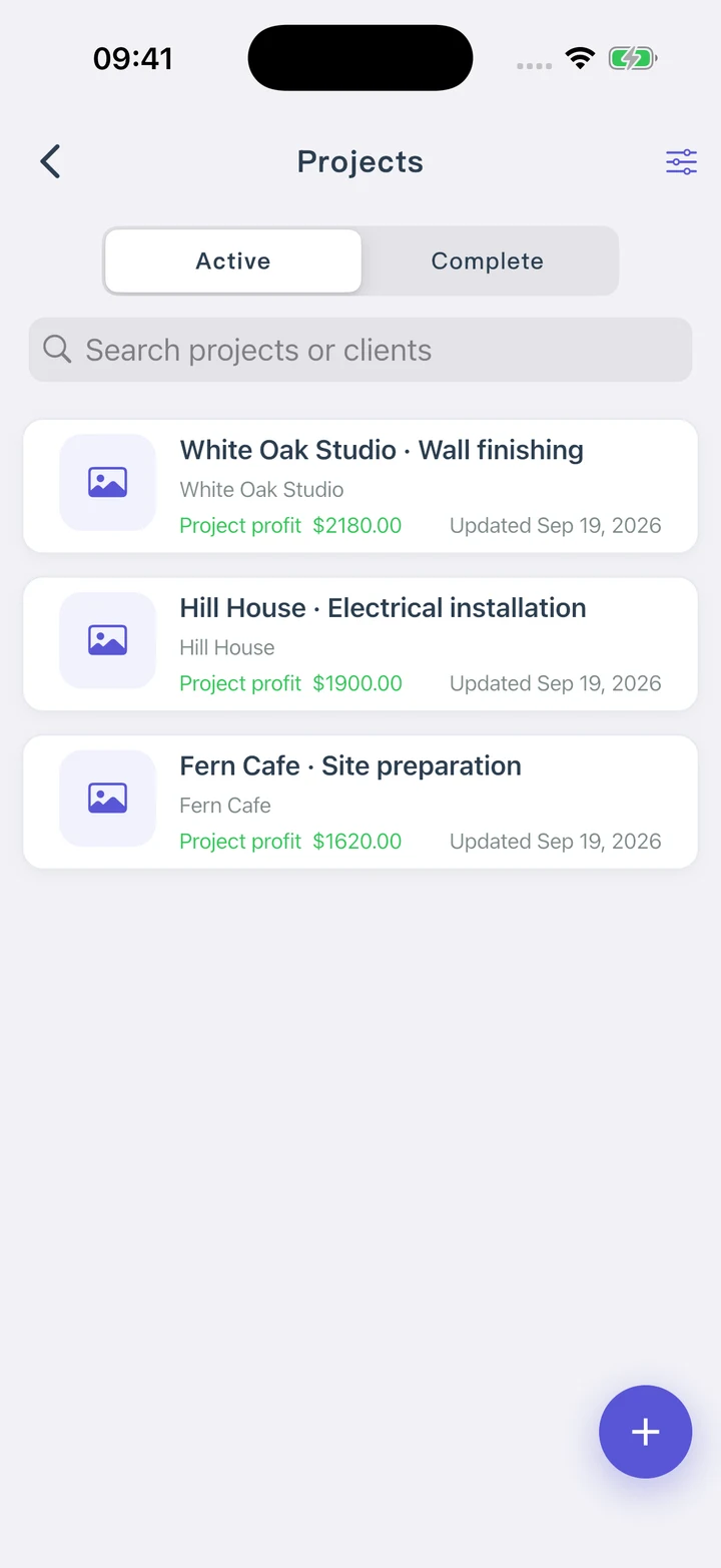 Pocket Invoice — Project records