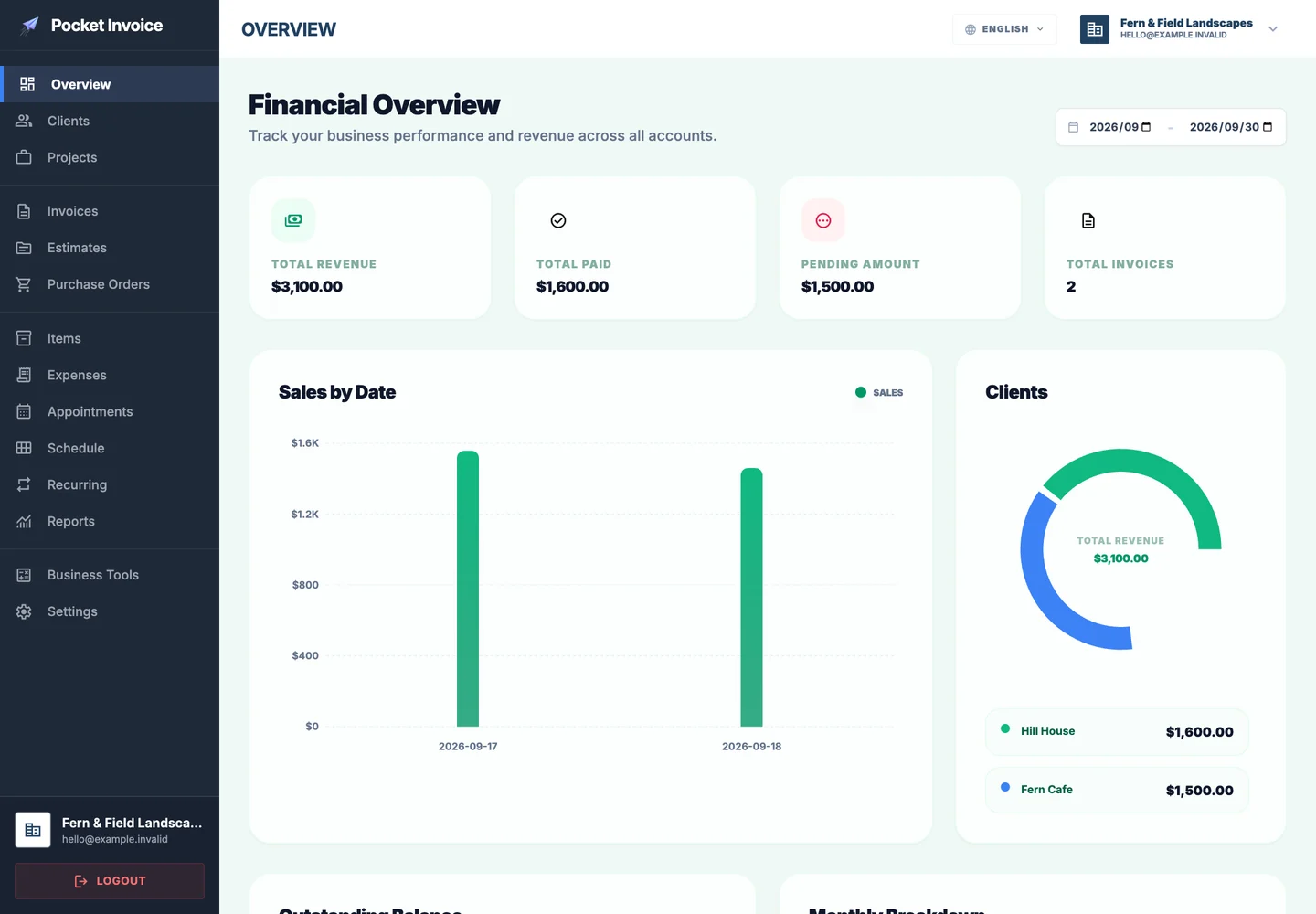 Pocket Invoice — El negocio no espera a que vuelvas a la oficina. — Web
