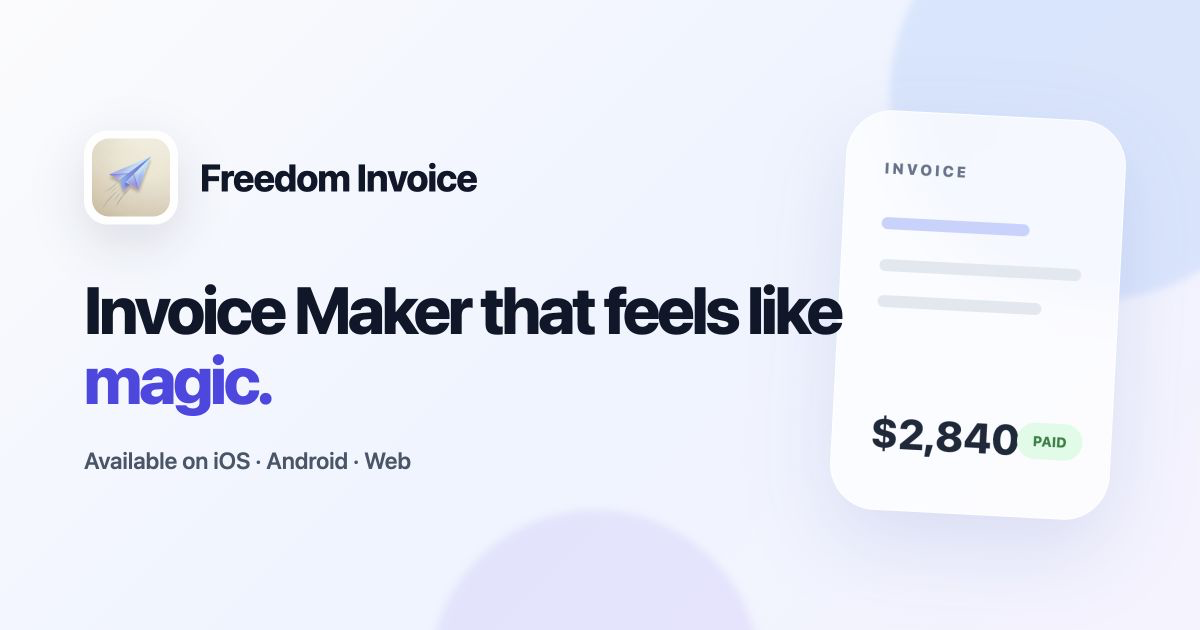 Free Invoice Maker for iOS, Android & Web | Pocket Invoice